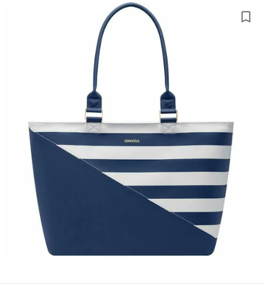 Corkcicle Virgina Tote - Navy Stripe