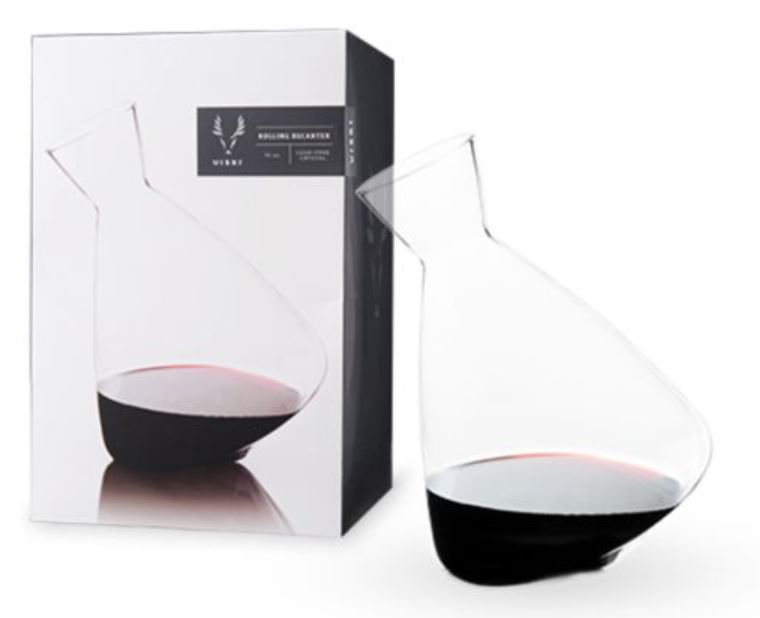 Viski Rolling Crystal Wine Decanter