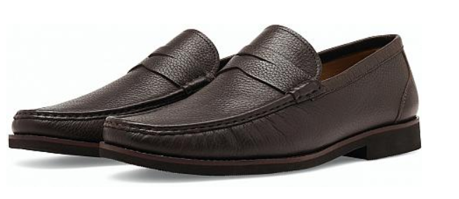 Peter Millar Pebble Grain Penny Loafer/Stout/8