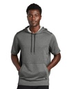 New Era Performance Terry Short Sleeve Hoodie/Graphite Heather/2XL