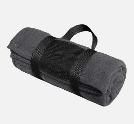 Port Authority Fleece Blanket with Carrying Strap - Iron Grey