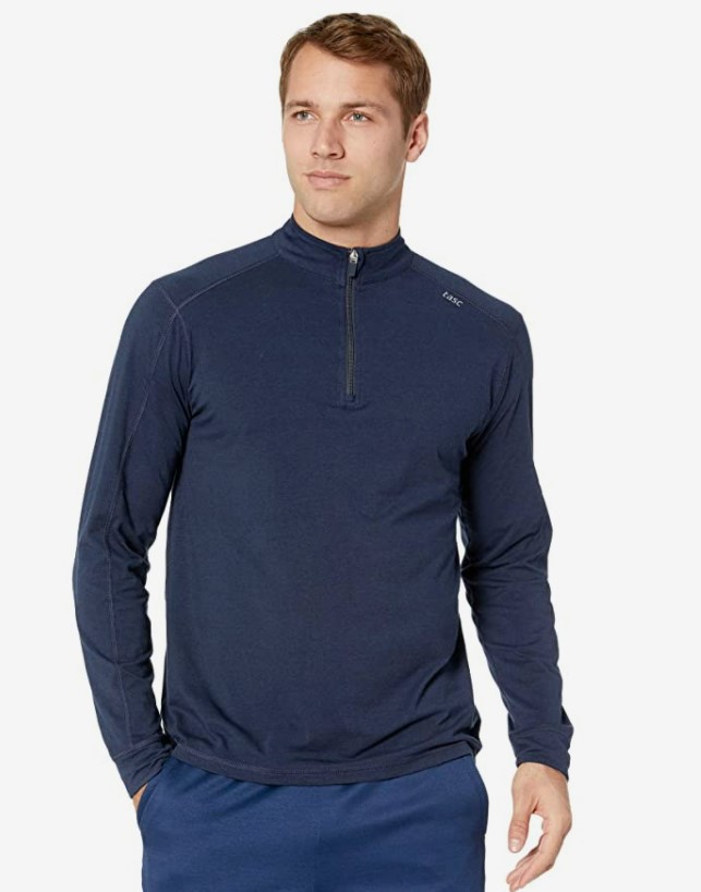 Tasc Carrollton 1/4 Zip- Classic Navy: SZ XL