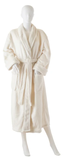 Sonoma Lavender Ultra-Luxe Soft and Cozy Plush Shawl Robe - Ivory O/S