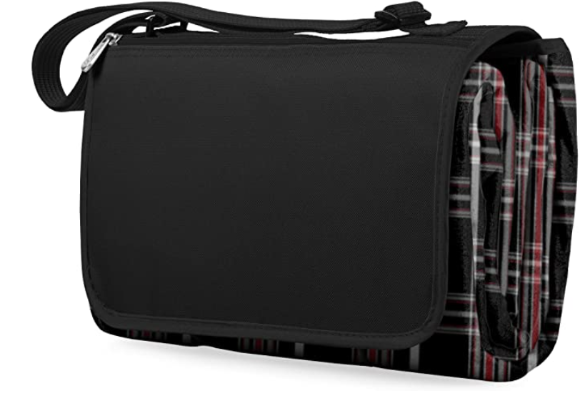 ONIVA Outdoor Picnic Blanket Tote XL - Black Tartan