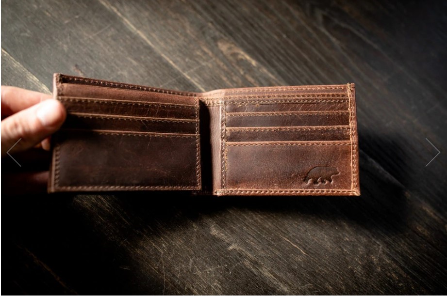 Kodiak Leather Bifold Leather Wallet - Dark Brown