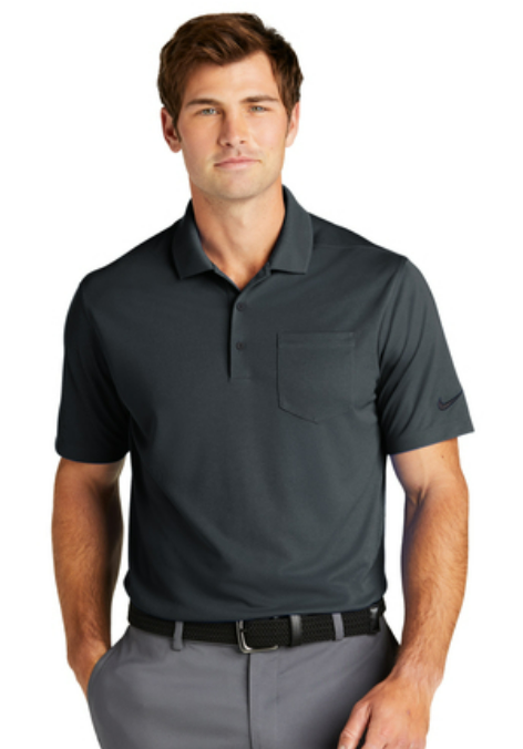 Nike Dri FIT Micro Pique 2.0 Pocket Polo Anthracite LARGE