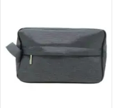 Grey Dopp Kit with Rectangle Zipper Head