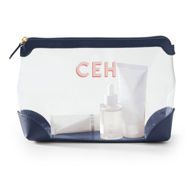 Mark and Graham Clear Pouch Small - Navy