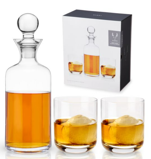 [TB10164] Viski Modern Liquor Decanter and Tumblers