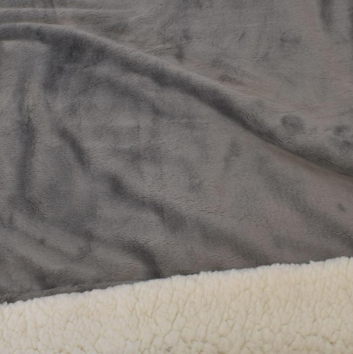 [NEFLCSHRPCNDR] Northeast Fleece Sherpa Blanket - Cinder