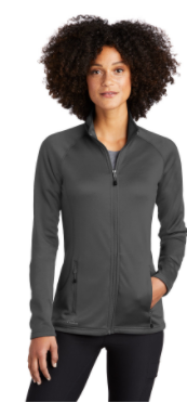 [EB247- S] Eddie Bauer Womens smooth fleece base layer full zip  S Iron Gate